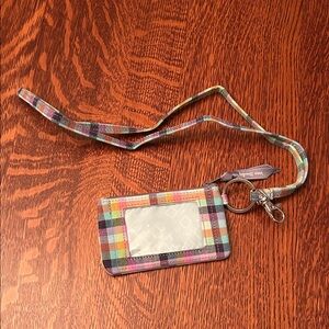 Vera Bradley Lanyard with ID Zip Pouch